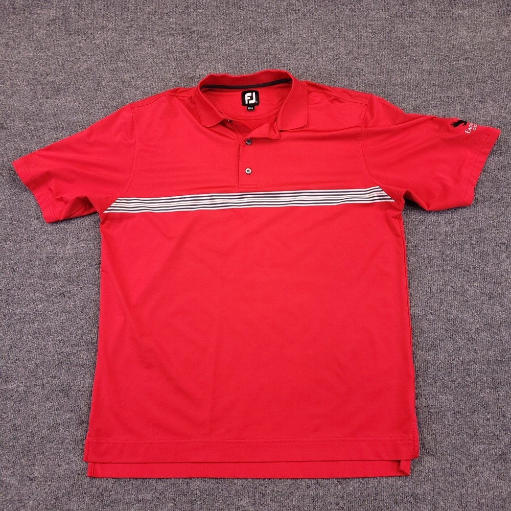FootJoy ProDry Golf Polo Mens L Performance Stretch Moisture Wicking *Club Logo
